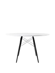 Fusion Living Black Soho Dining Table Large with Natural Legs - Image 2 of 4