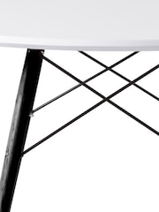 Fusion Living Black Soho Dining Table Large with Natural Legs - Image 3 of 4