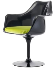 Fusion Living Green Faux Tulip Single Armchair with Luxurious Cushion - Image 2 of 6