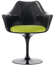 Fusion Living Green Faux Tulip Single Armchair with Luxurious Cushion - Image 3 of 6
