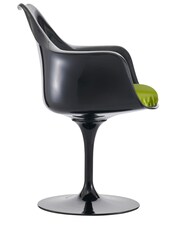 Fusion Living Green Faux Tulip Single Armchair with Luxurious Cushion - Image 4 of 6
