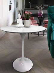 Fusion Living Grey Tulip Circular Side Table - Image 1 of 5