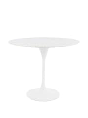 Fusion Living Grey Marble Tulip Medium Circular Dining Table - Image 2 of 5