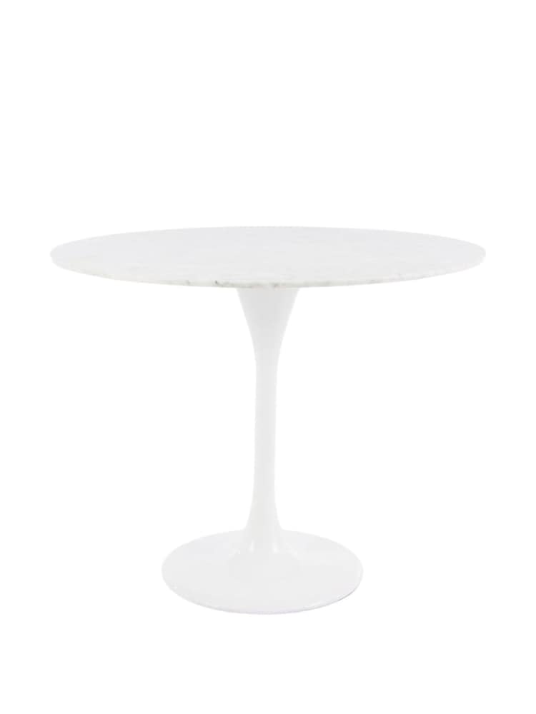 Fusion Living Grey Marble Tulip Medium Circular Dining Table - Image 2 of 5