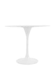 Fusion Living Grey Marble Tulip Medium Circular Dining Table - Image 3 of 5