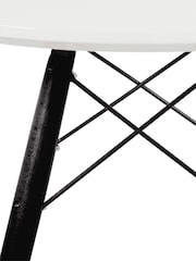 Fusion Living Black Soho Dining Table Medium with Walnut Legs - Image 3 of 4