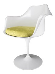 Fusion Living Green Tulip Single Armchair with PU Cushion - Image 2 of 6