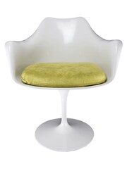 Fusion Living Green Tulip Single Armchair with PU Cushion - Image 3 of 6
