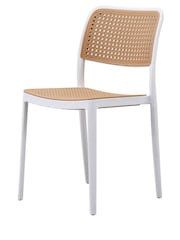 Fusion Living White Café Plastic Dining Chair - Image 2 of 6