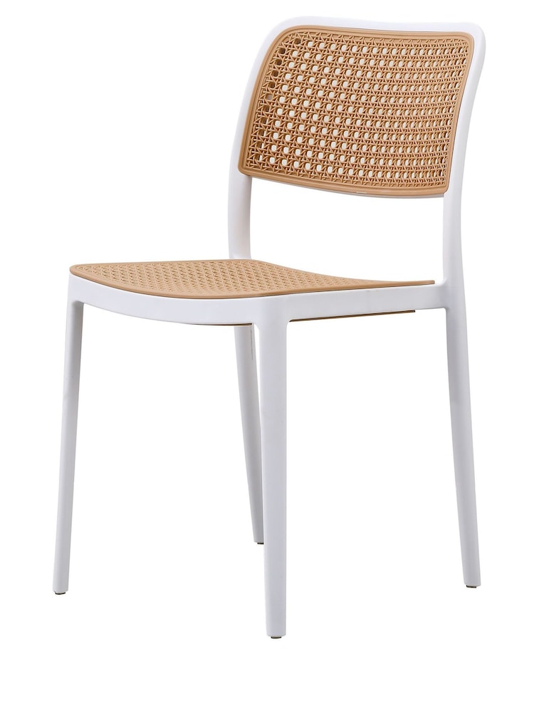 Fusion Living White Café Plastic Dining Chair - Image 2 of 6