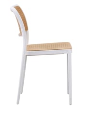 Fusion Living White Café Plastic Dining Chair - Image 5 of 6