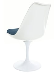 Fusion Living Navy Tulip Set of 2 Dining Chair with PU Cushion - Image 5 of 6