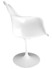 Fusion Living Red Faux Tulip Single Armchair with PU Cushion - Image 4 of 6