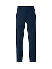 Skopes Blue Tailored Fit Wright Pinstripe Suit Trousers - Image 5 of 6
