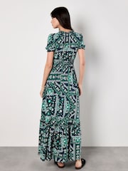 Apricot Blue Positano Scarf Print Maxi Dress - Image 2 of 4