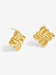 Jon Richard Gold Tone Large Ridged Stud Earrings - Image 1 of 1