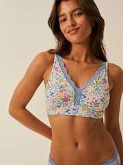 Stripe & Stare Blue The Lace Plunge Bra - Image 2 of 5