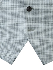 Skopes Blue Aspen Tailored Fit Single Breasted Puppytooth Check Waistcoat - Image 6 of 6