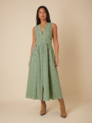 Nobodys Child Green Petite Starlight Midaxi Dress Green Gingham - Image 3 of 5