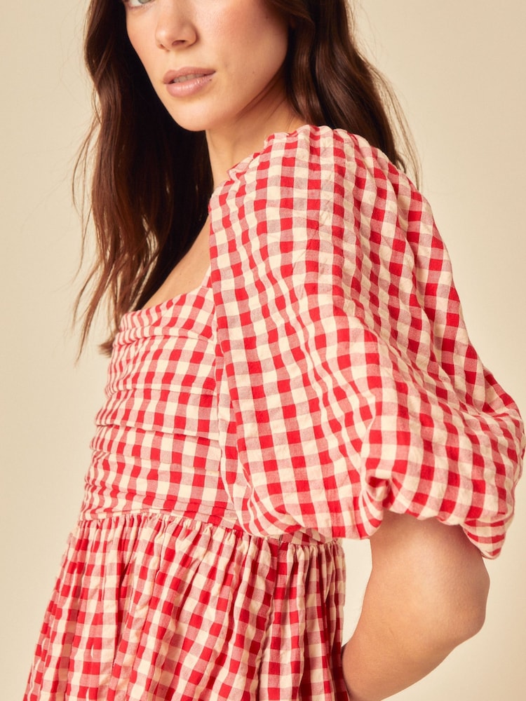 Nobodys Child Red Nova Midi Dress - Image 5 of 5