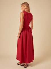 Nobodys Child Red Vera Midi Dress Plain - Image 2 of 5