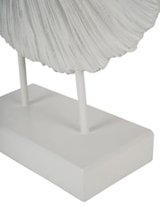 Libra Interiors White Orbis Textured on Stand Sculpture - Image 5 of 6