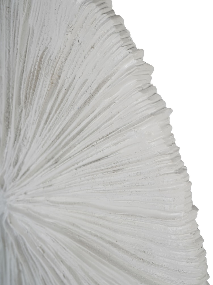 Libra Interiors White Orbis Textured on Stand Sculpture - Image 6 of 6