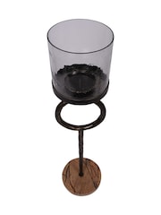 Libra Interiors Brown Rutland Floor Hurricane Small 92cm - Image 3 of 7