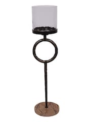 Libra Interiors Brown Rutland Floor Hurricane Small 92cm - Image 7 of 7