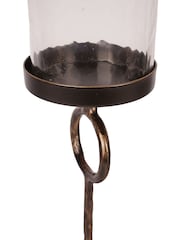 Libra Interiors Brown Small Rutland Table Hurricane 39cm - Image 5 of 6