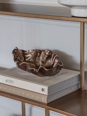 Libra Interiors Bronze Small Lowe Cast Aluminium Bowl 36cm - Image 1 of 6