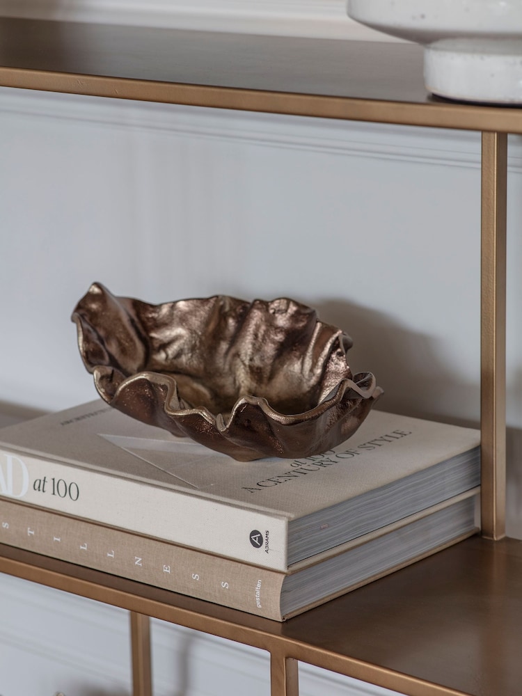 Libra Interiors Bronze Small Lowe Cast Aluminium Bowl 36cm - Image 1 of 6