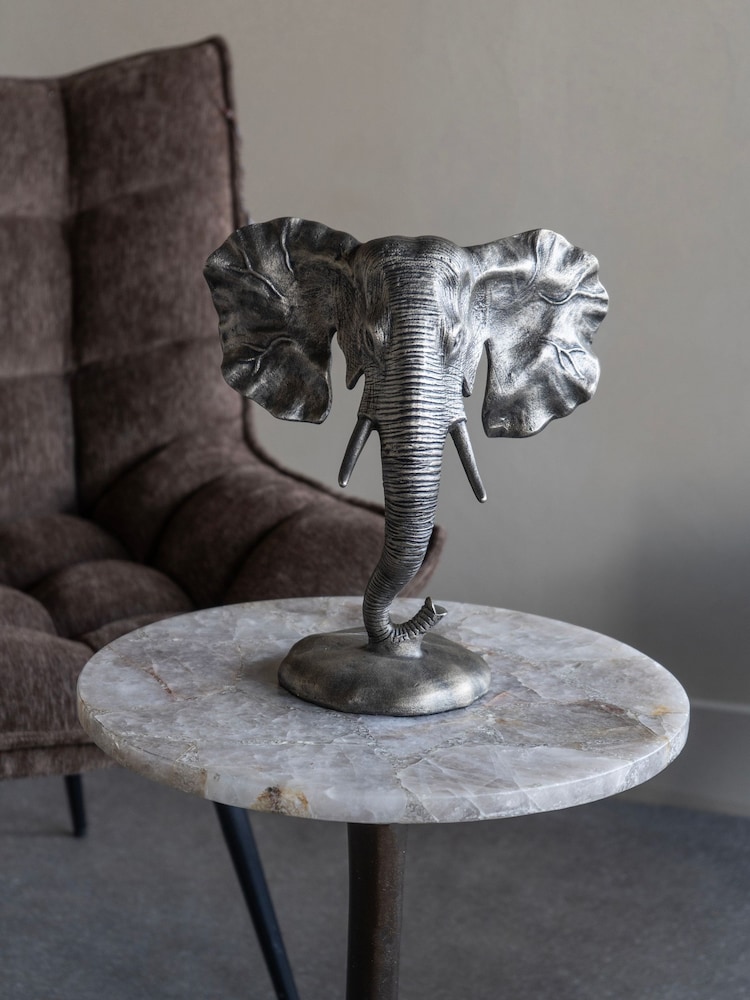 Libra Interiors Grey Kariba Cast Aluminium Elephant Sculpture - Image 1 of 6
