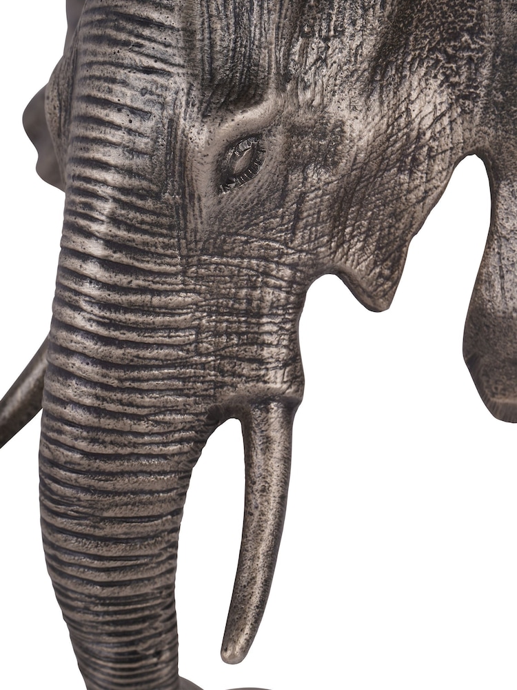 Libra Interiors Grey Kariba Cast Aluminium Elephant Sculpture - Image 6 of 6