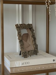 Libra Interiors Gold Montrose Cast Aluminium Photo Frame 5x7 - Image 1 of 7
