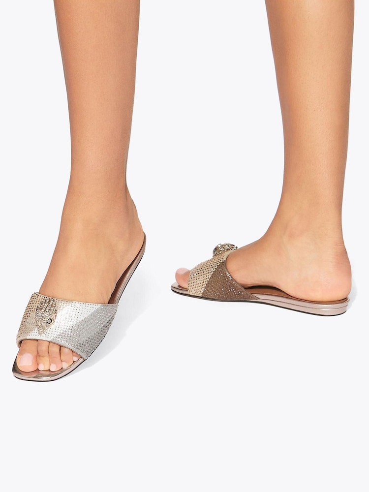 Kurt Geiger London Metalic Kensington Flat Sandal - Image 1 of 5