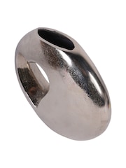 Libra Interiors Silver Esme Heart Cast Aluminium Vase - Image 3 of 6