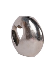 Libra Interiors Silver Esme Heart Cast Aluminium Vase - Image 4 of 6