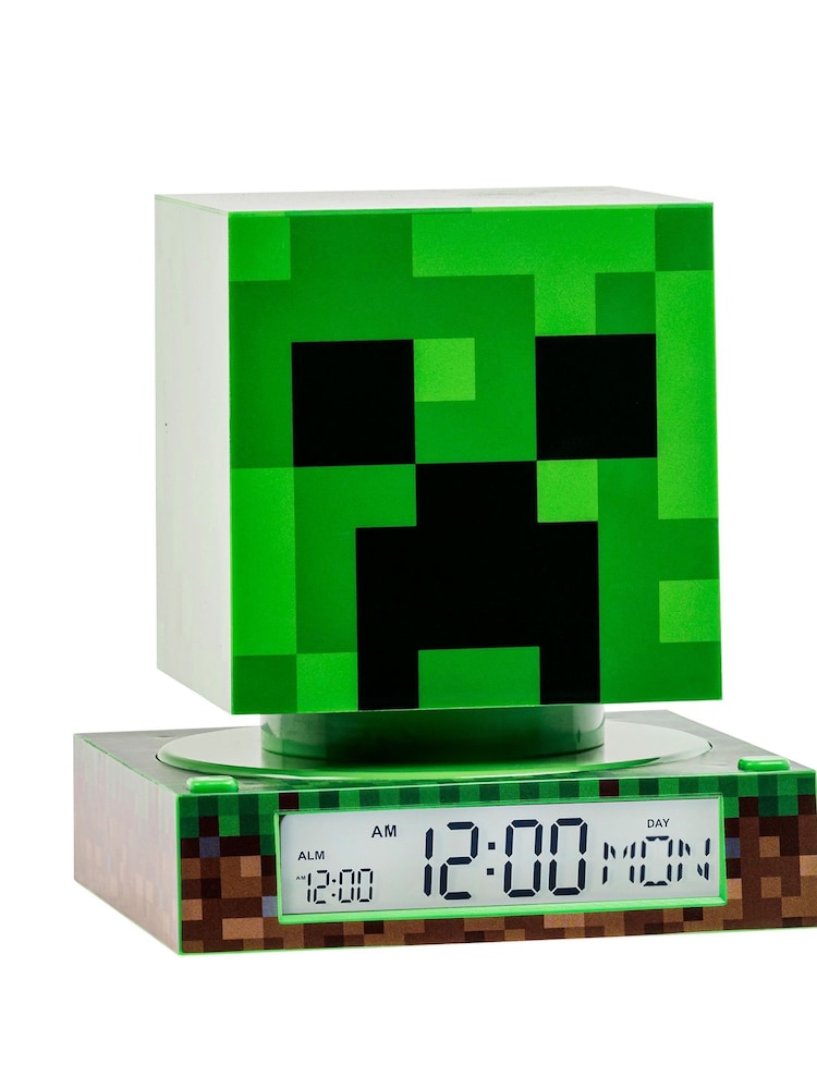 Tikkers Green Minecraft 3D Creeper Night Light Alarm Clock - Image 2 of 3