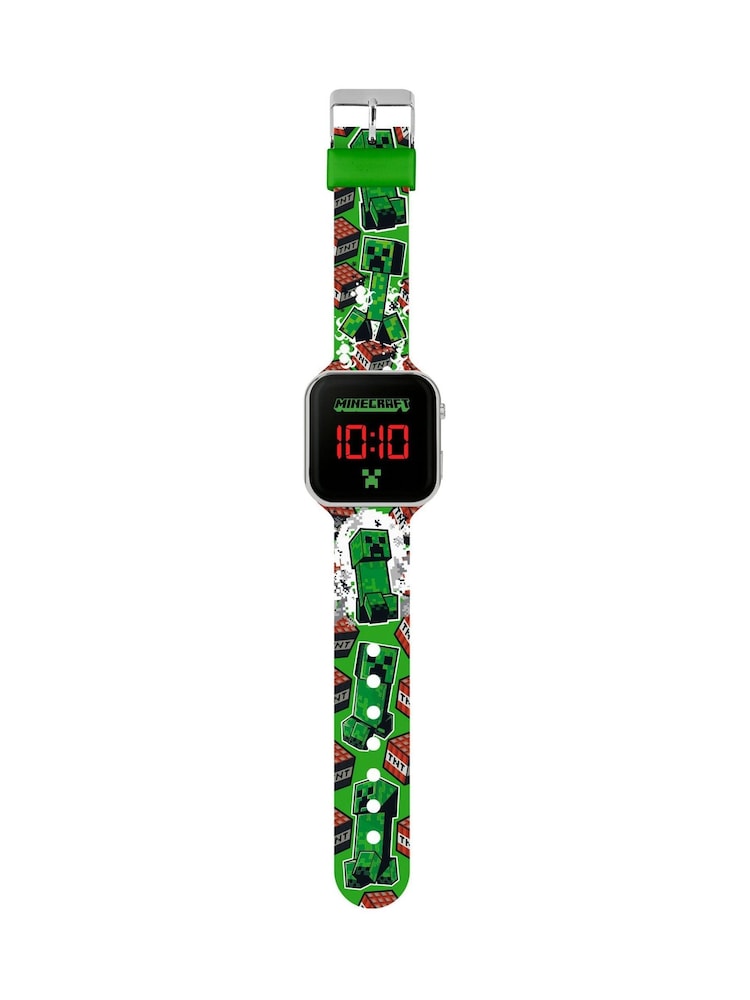 Tikkers Green Minecraft Creeper LED Watch - Image 1 of 3