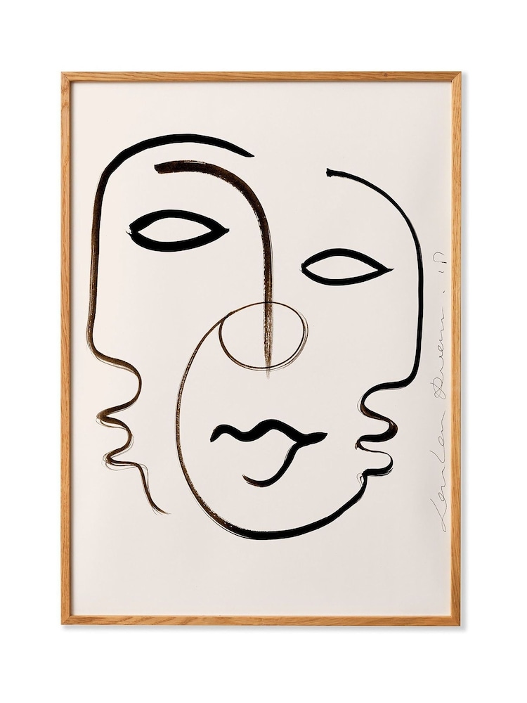 Paper Collective Beige Black We Are One Wall Art - Image 2 of 2