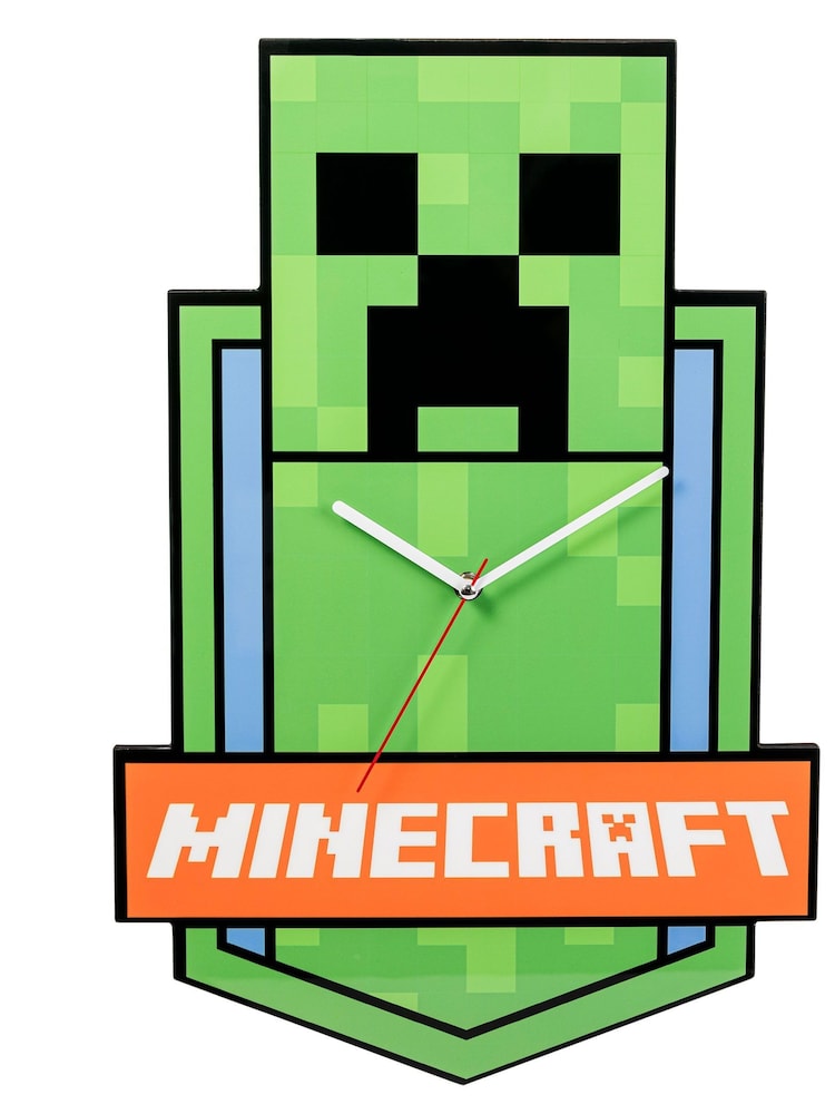 Tikkers Green Minecraft Creeper Wall Clock - Image 1 of 4