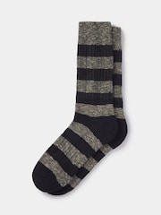 Aubin Green Dale Twist Striped Socks - Image 1 of 1