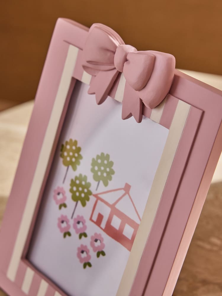 Cath Kidston Pink Bow Photo Frame - Image 2 of 3 Cath Kidston Pink Bow Photo Frame - Image 2 of 3