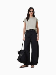 AllSaints Grey 100% Cotton Anna T-Shirt - Image 4 of 7