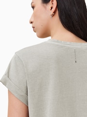 AllSaints Grey 100% Cotton Anna T-Shirt - Image 6 of 7