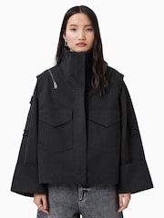 AllSaints Black Leighton Jacket - Image 1 of 8
