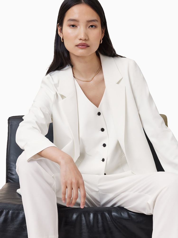 AllSaints White Aleida Tri Blazer - Image 1 of 7