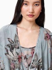 AllSaints Blue Avala Top - Image 2 of 8