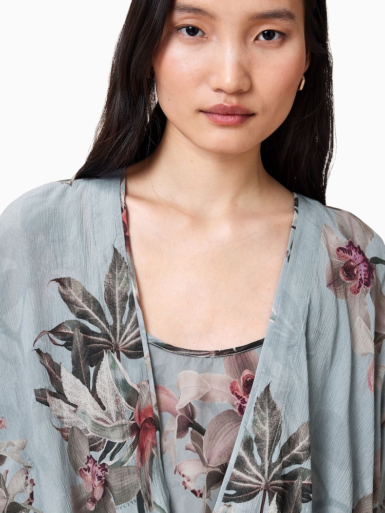 AllSaints Blue Avala Top - Image 2 of 8